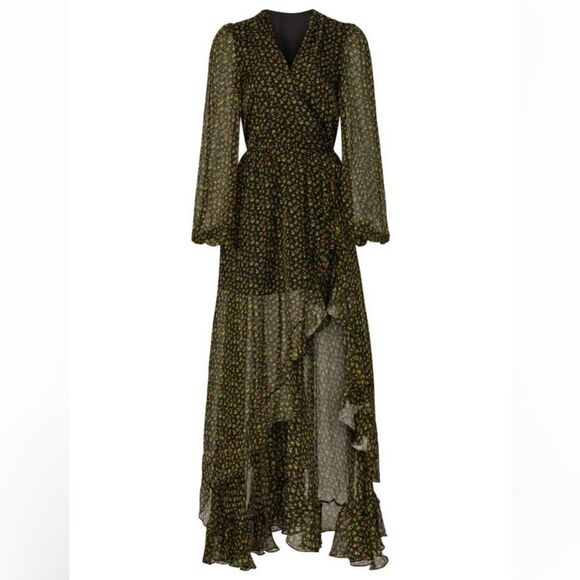 New Caroline Constas Vivian Gown Small Winter Rose - Picture 10 of 14